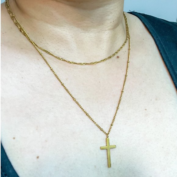 Layered Cross Necklace Women Cross Choker Necklace Faith Jewelry Cross Necklace - Picture 3 of 14